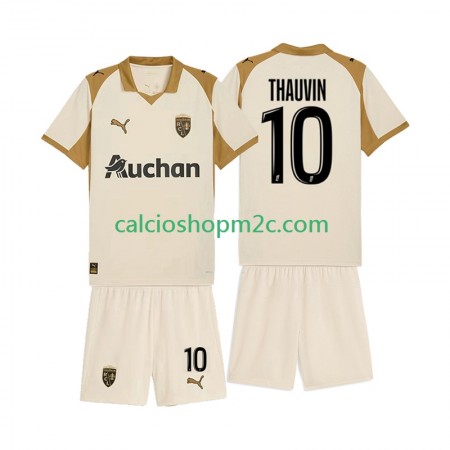 RC Lens Florian Thauvin 10 Bambino Maglia Terza 2025/2026 Manica Corta